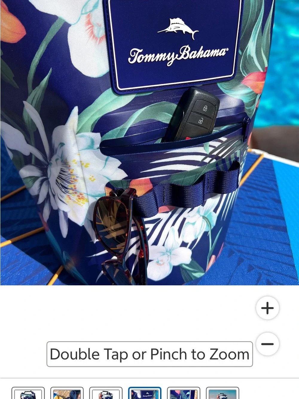 Tommy Bahama Navy Floral Waterproof Dry Bag